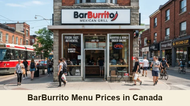 BarBurrito Menu Prices in Canada