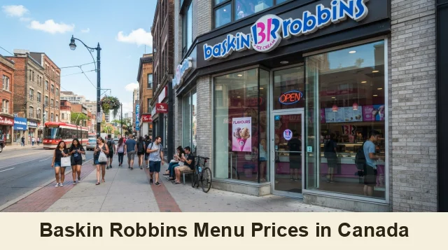 Baskin Robbins Menu Prices in Canada