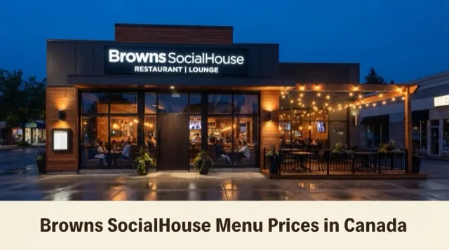 Browns SocialHouse Menu with Prices In Canada