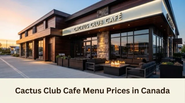 Cactus Club Cafe Menu With Prices In Canada