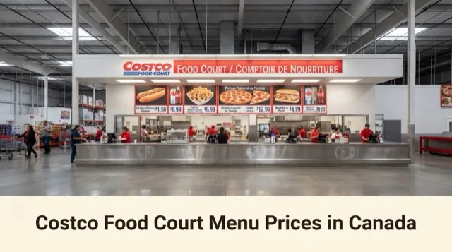 Costco Food Court Menu With Prices in Canada