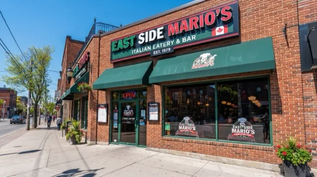 East Side Mario’s Menu With Prices in Canada