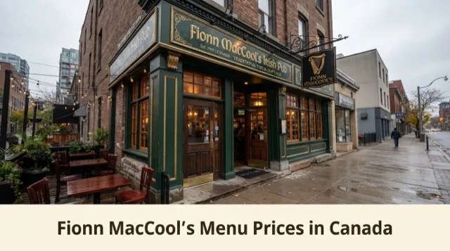 Fionn MacCools Menu With Prices In Canada