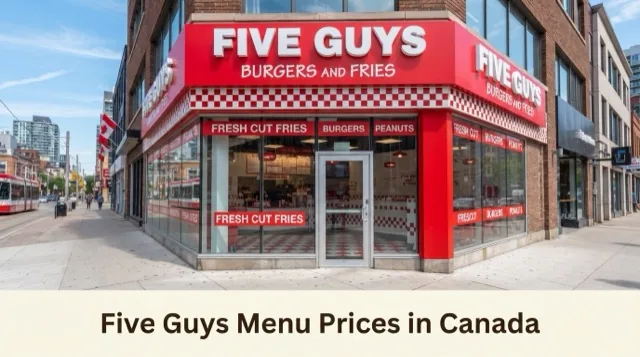 Five Guys Menu With Prices in Canada