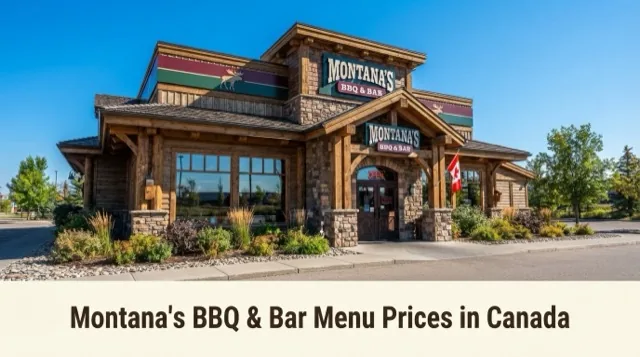 Montana’s BBQ Bar Menu Prices in Canada