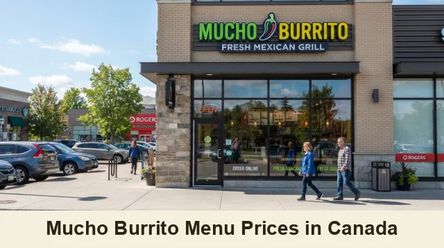 Mucho Burrito Menu Prices in Canada