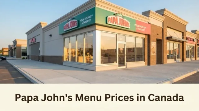 Papa john's Menu With Prices in Canada