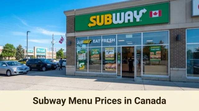 Subway Menu Prices in Canada