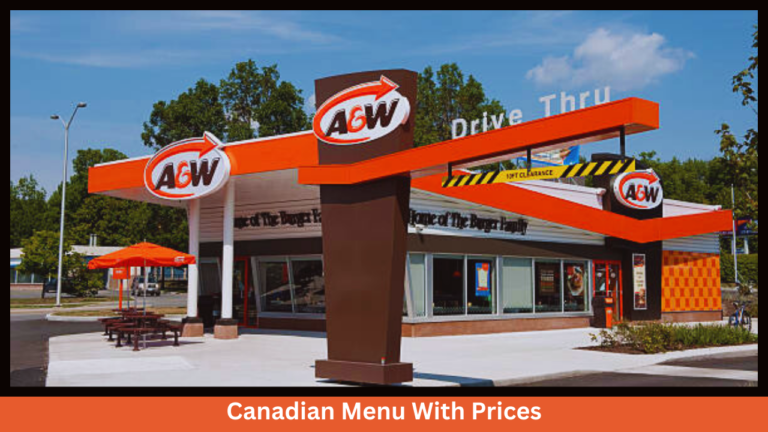 A&W Menu With Prices in Canada