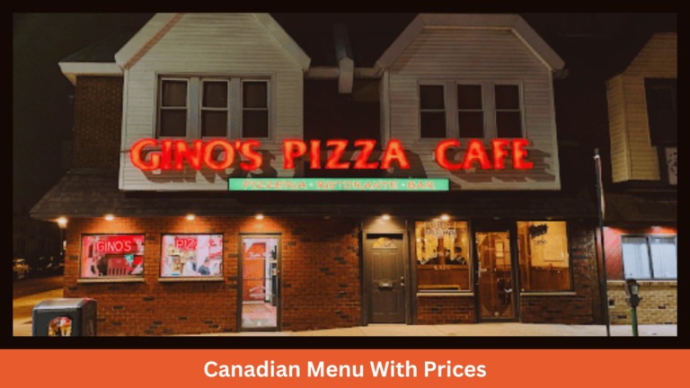 Gino’s Pizza Menu With Prices in Canada