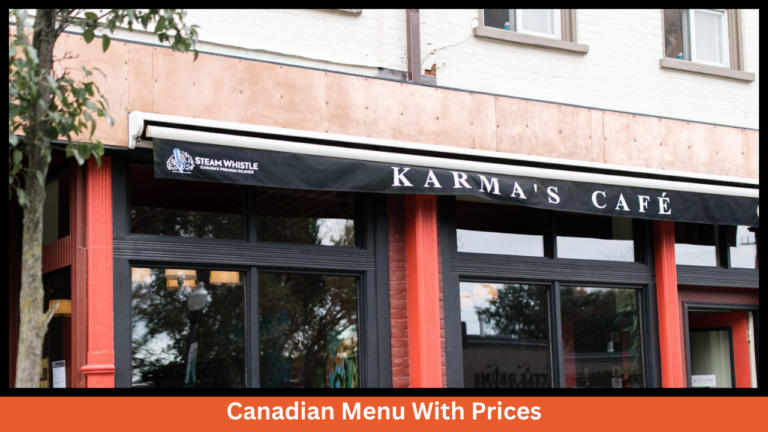 Karma’s Cafe Menu With Prices in Canada