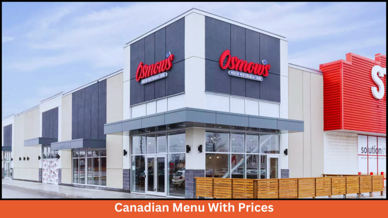 Osmow’s Menu With Prices in Canada