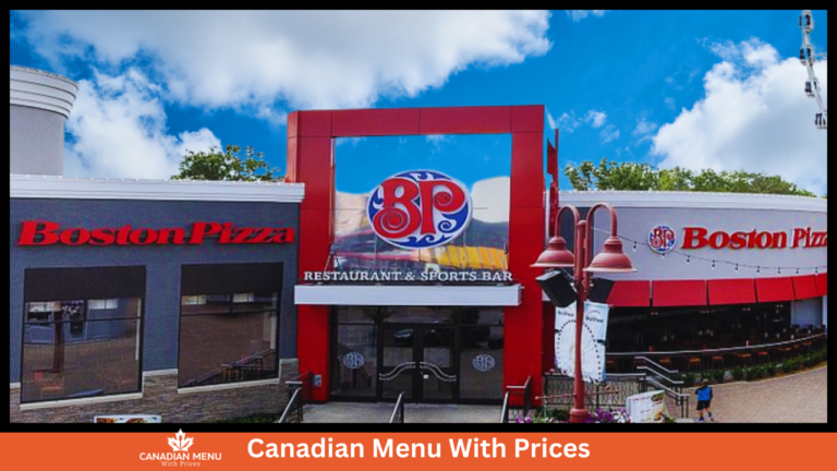 Boston Pizza Menu With Prices In Canada