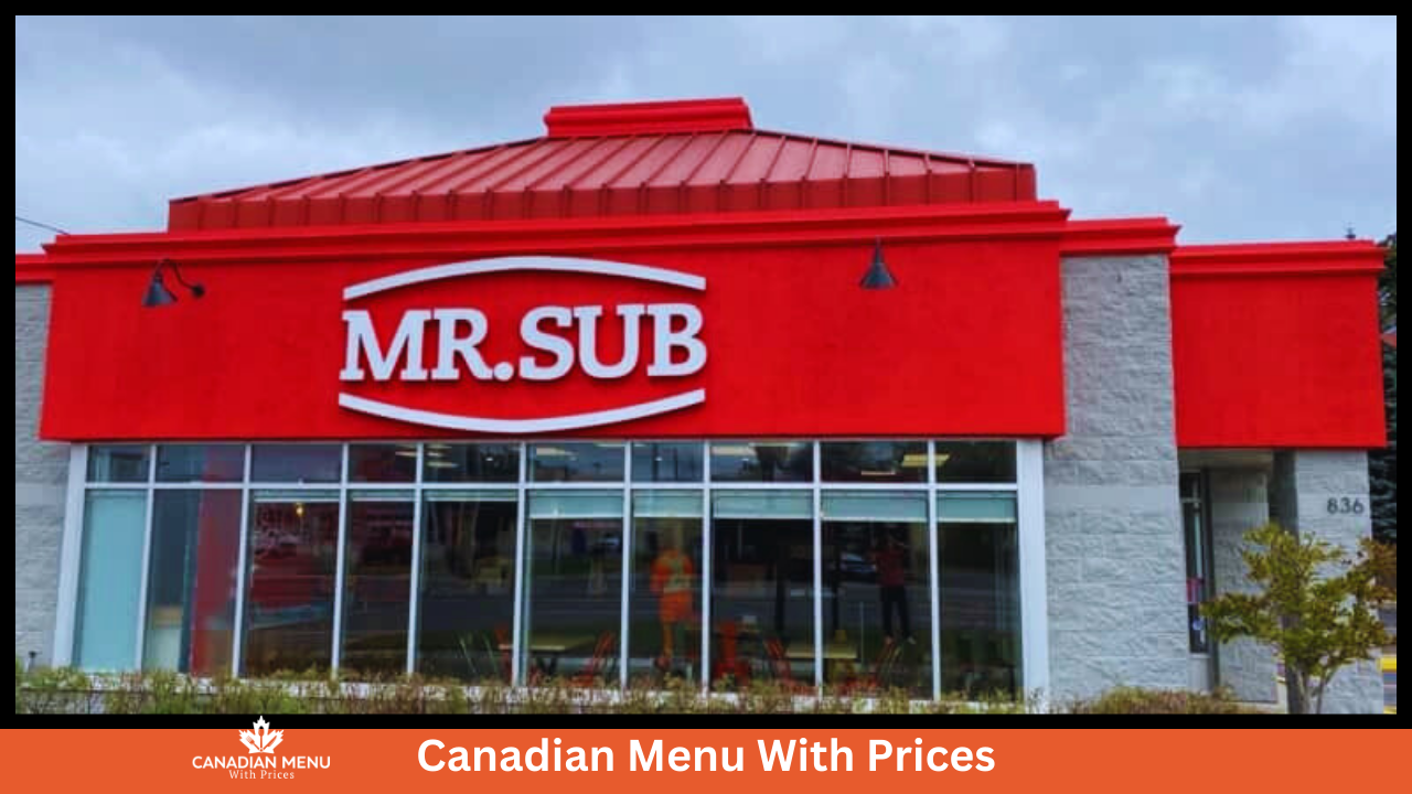 Mr. Sub Menu With Prices in Canada