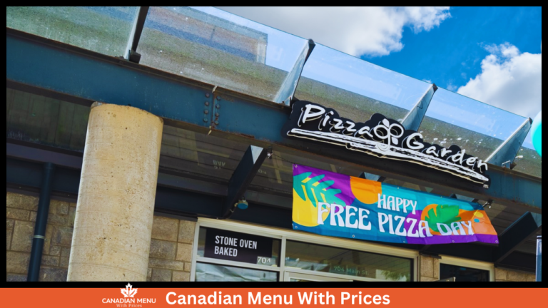 Pizza Garden Menu With Prices In Canada