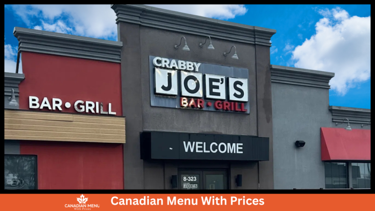 Crabby Joes Menu With Prices In Canada