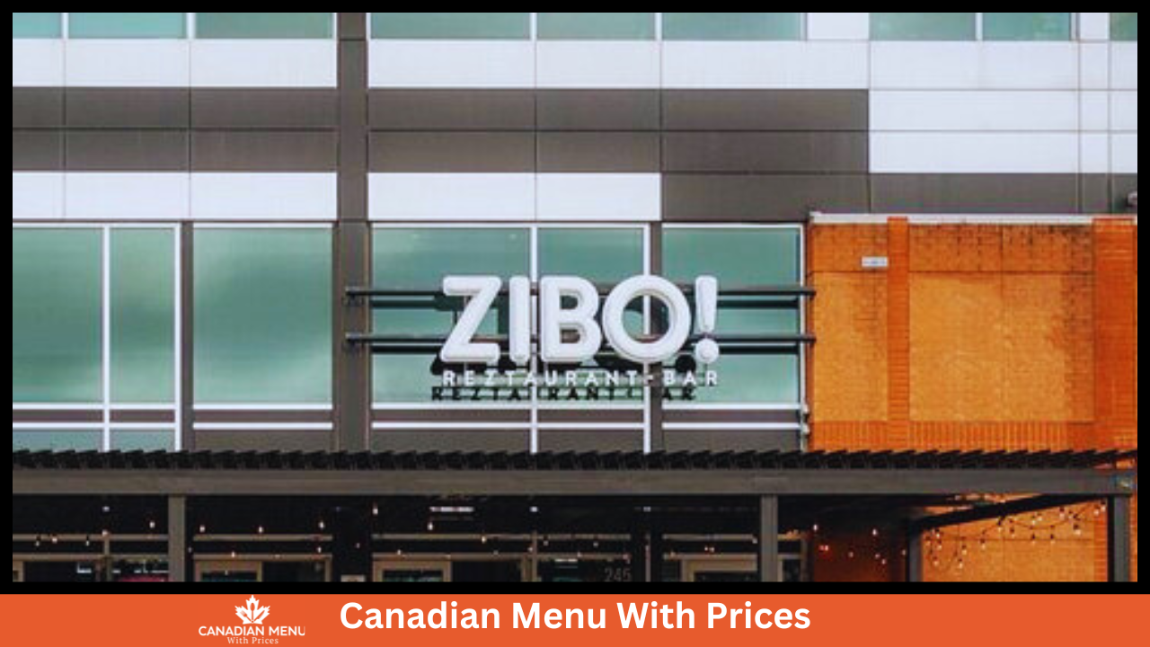 ZIBO! Menu With Prices In Canada